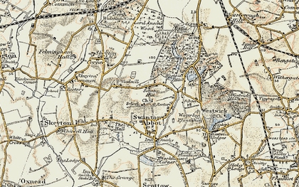Old map of Swanton Hill in 1901-1902