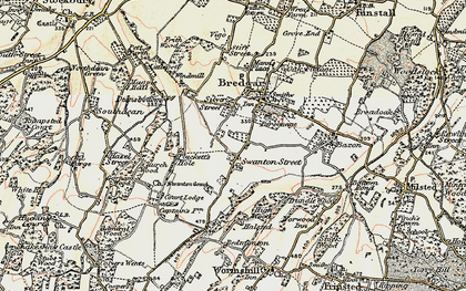 Old map of Swanton Street in 1897-1898