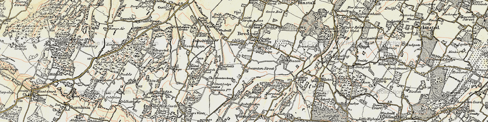 Old map of Swanton Street in 1897-1898