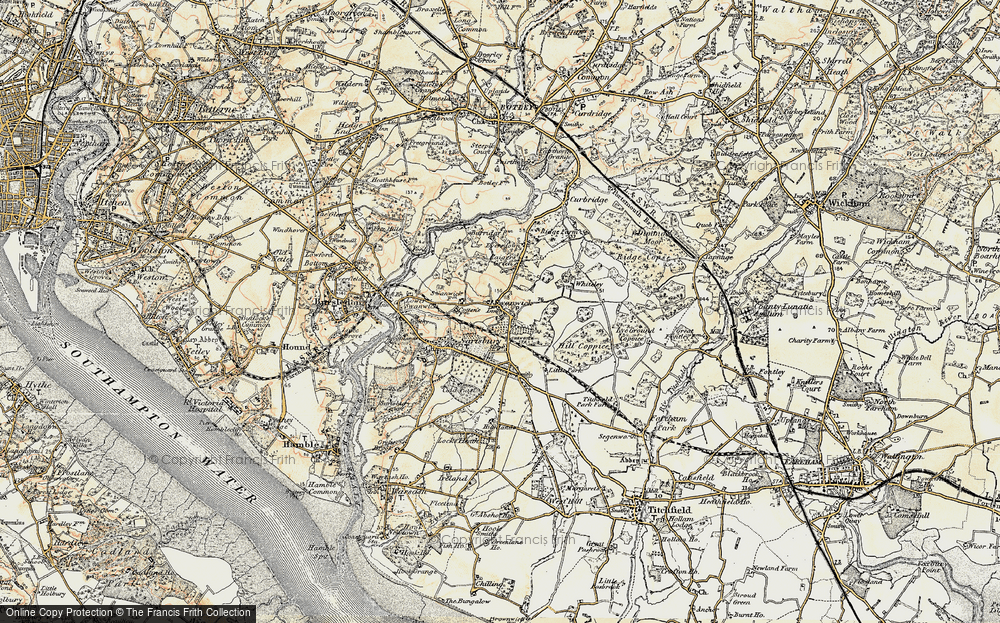 Old Map of Swanwick, 1897-1899 in 1897-1899