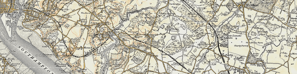 Old map of Swanwick in 1897-1899