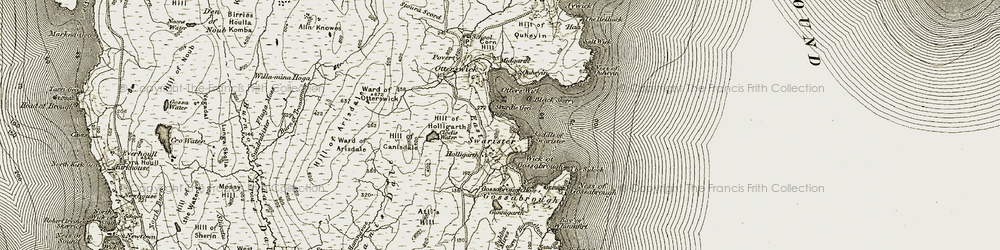 Old map of Swarister in 1912
