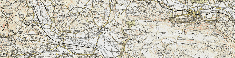 Old map of Swartha in 1903-1904