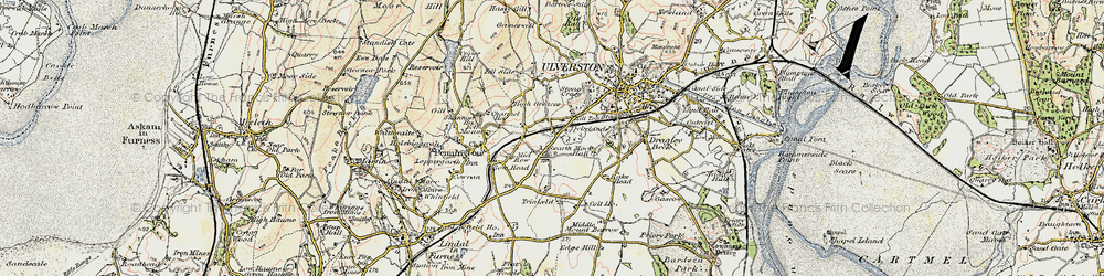 Old map of Rosside in 1903-1904
