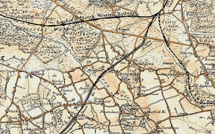 Old map of Sway in 1897-1909