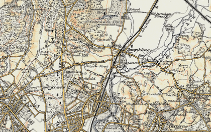Old map of Woodmill in 1897-1909