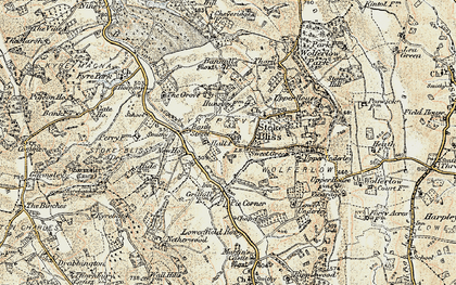 Old map of Sweet Green in 1899-1902