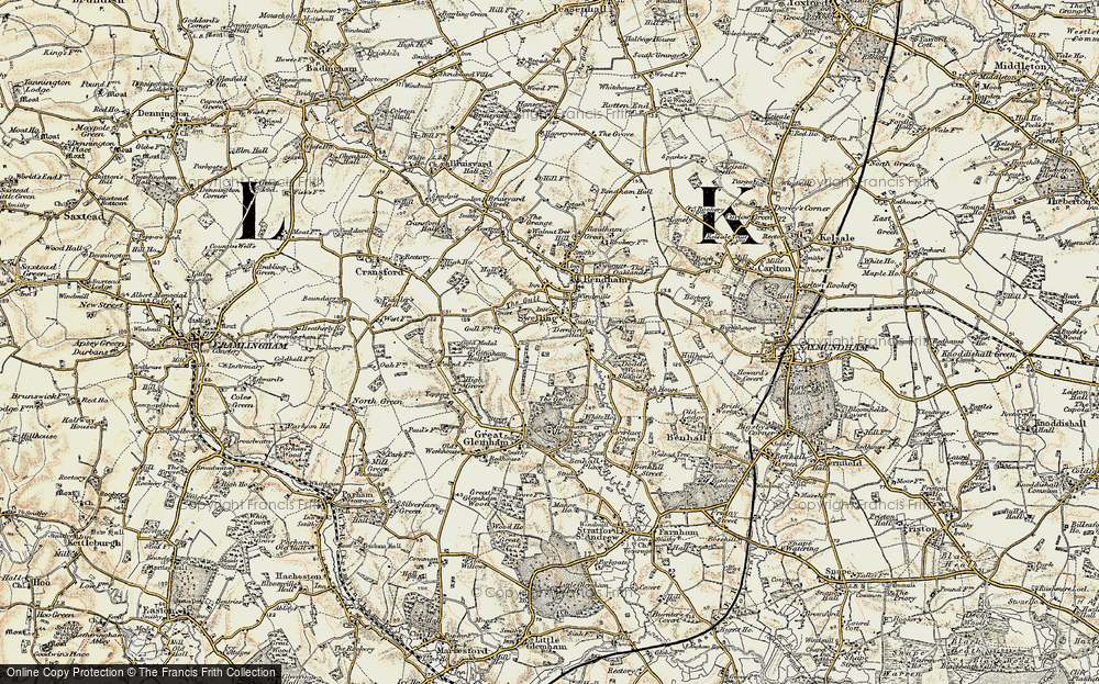 Old Map of Sweffling, 1898-1901 in 1898-1901