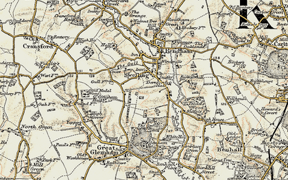 Old map of Sweffling in 1898-1901