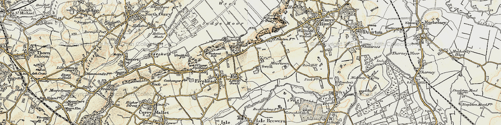 Old map of Swell in 1898-1900