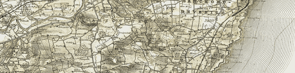 Old map of Swellhead in 1908-1909