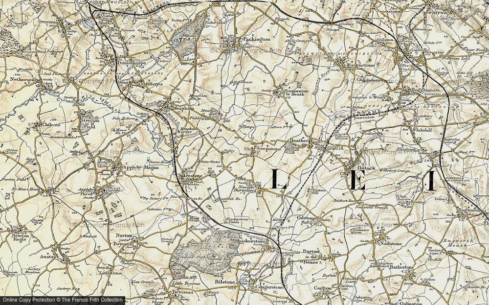 Old Map of Swepstone, 1902-1903 in 1902-1903
