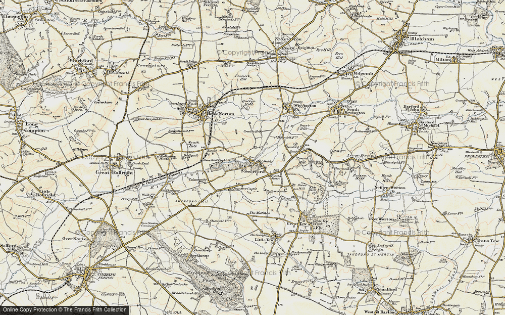Old Map of Swerford, 1898-1899 in 1898-1899