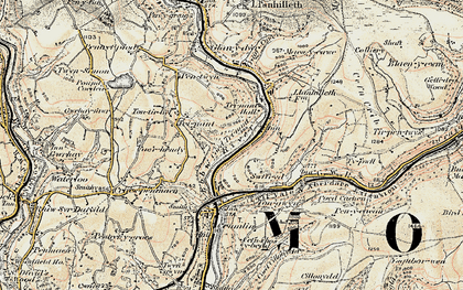 Old map of Swffryd in 1899-1900