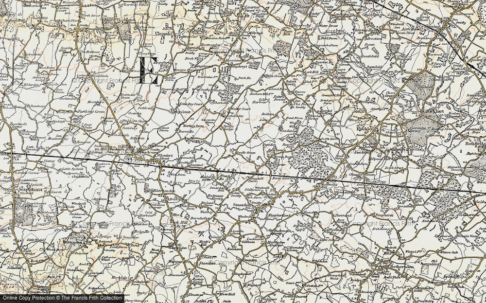 Old Map of Swift's Green, 1897-1898 in 1897-1898