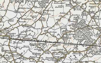 Old map of Swift's Green in 1897-1898