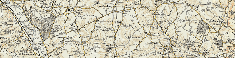 Old map of Agricultural Coll in 1898-1901