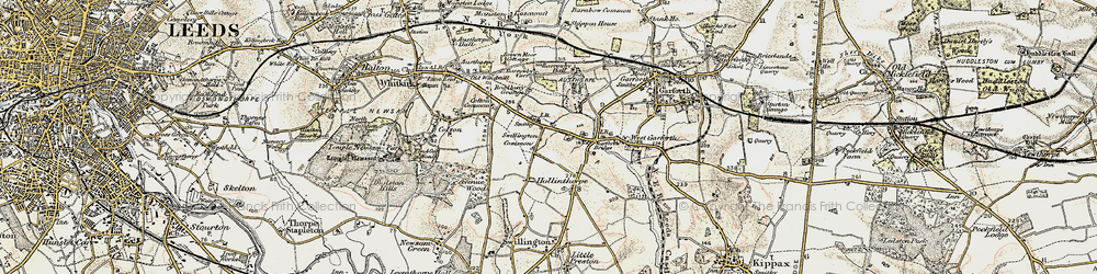 Old map of Swillington Common in 1903