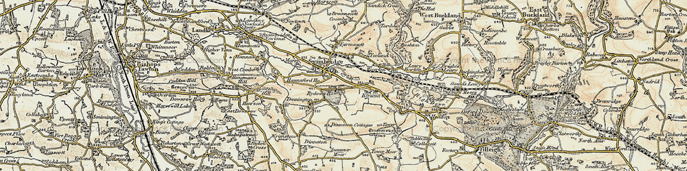 Old map of Swimbridge in 1900