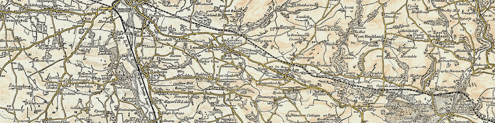 Old map of Swimbridge Newland in 1900