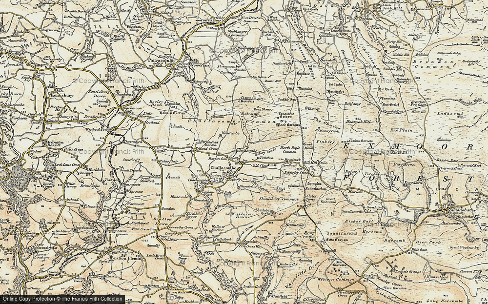 Old Map of Swincombe, 1900 in 1900