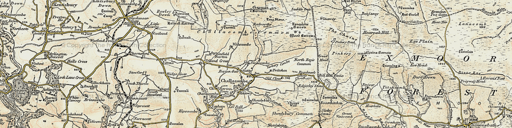 Old map of Yarbury Combe in 1900