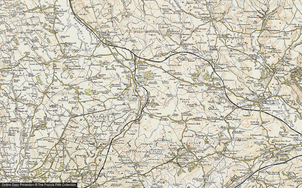 Old Map of Historic Map covering Winterley Cobba in 1903-1904