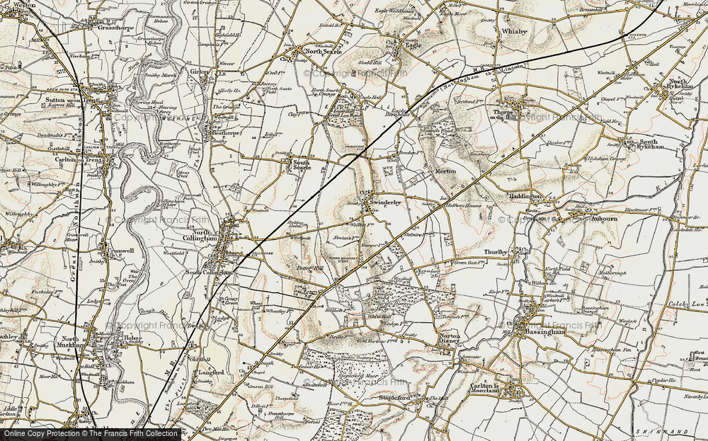 Old Map of Swinderby, 1902-1903 in 1902-1903