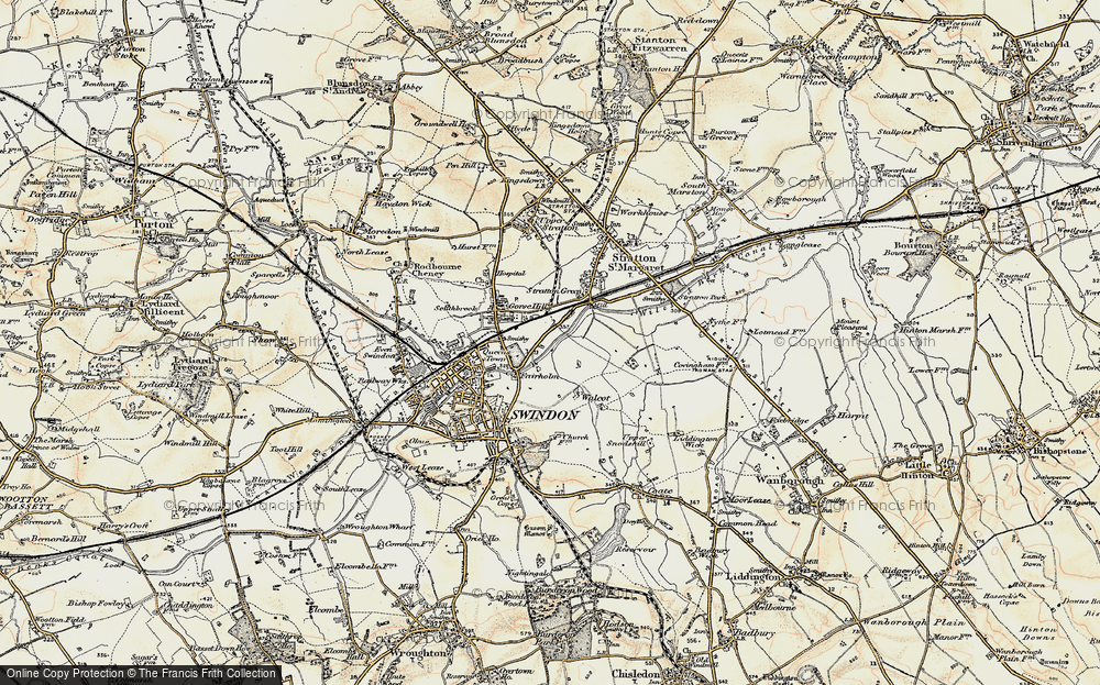 Old Map of Swindon, 1897-1899 in 1897-1899