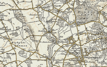 Old map of Swindon in 1902
