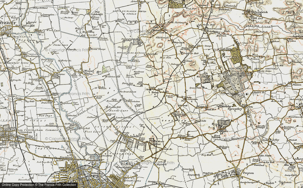 Old Map of Swine, 1903-1908 in 1903-1908