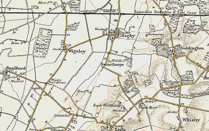 Old map of Swinethorpe in 1902-1903
