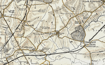 Old map of Swinford in 1901-1902
