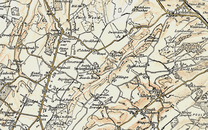 Old map of Swingfield Street in 1898-1899