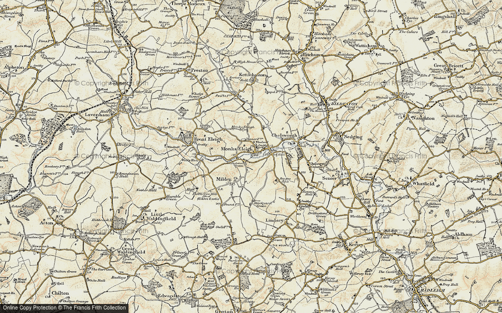 Old Map of Swingleton Green, 1899-1901 in 1899-1901