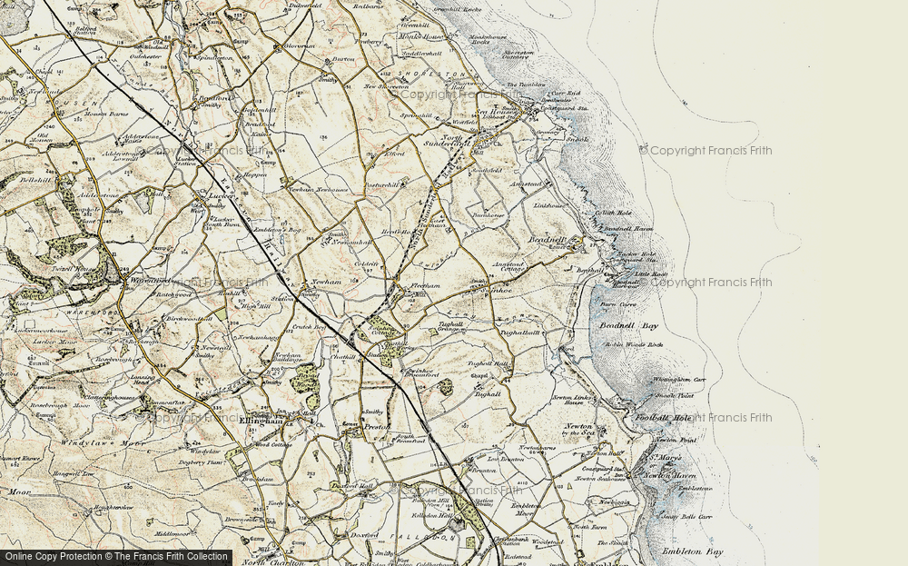 Old Map of Swinhoe, 1901-1903 in 1901-1903