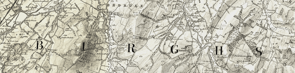 Old map of Wester Fodderlee in 1901-1904