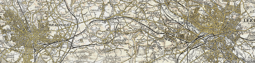 Old map of Swinnow Moor in 1903