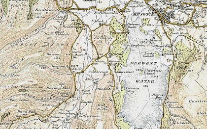 Old map of Swinside in 1901-1904