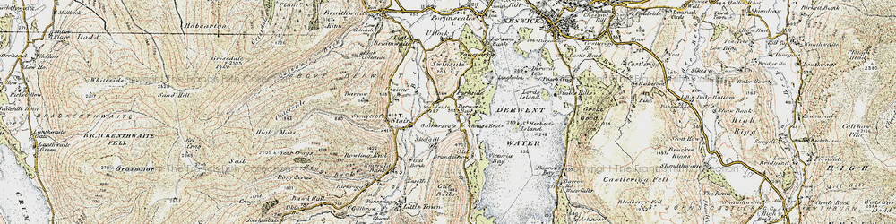 Old map of Swinside in 1901-1904