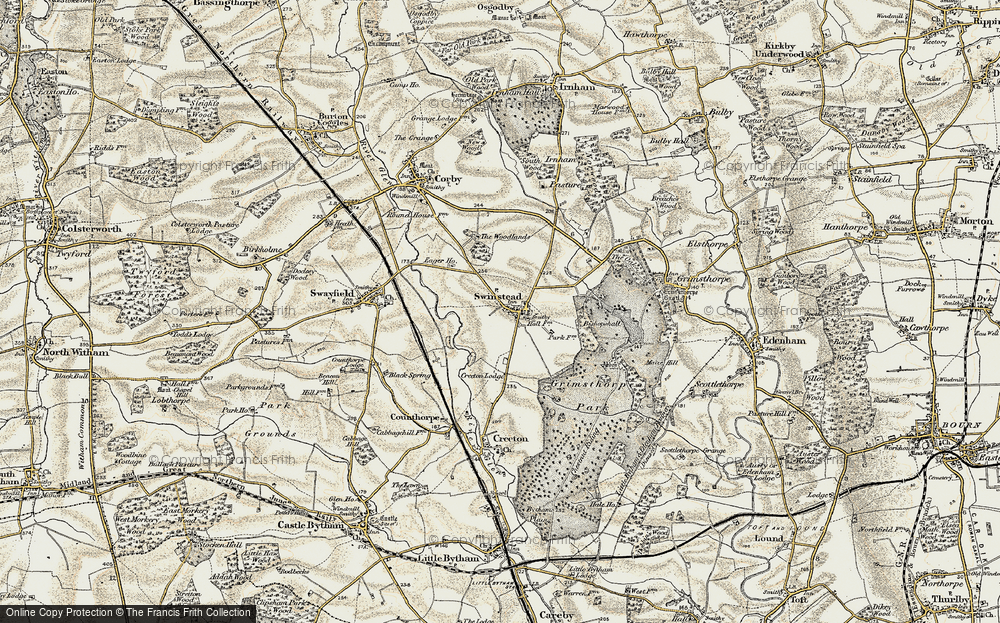 Old Map of Swinstead, 1901-1903 in 1901-1903
