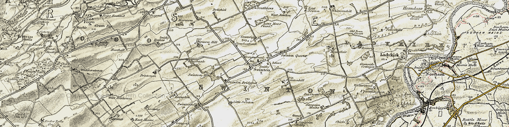 Old map of Swinton in 1901-1904