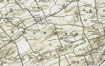 Old map of Butterlaw in 1901-1904
