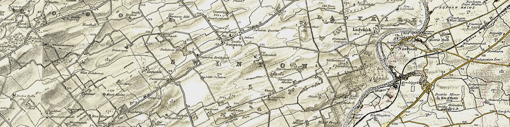 Old map of Butterlaw in 1901-1904