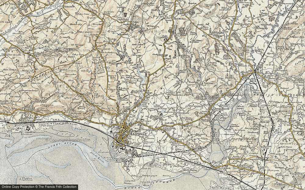 Old Map of Swiss Valley, 1900-1901 in 1900-1901
