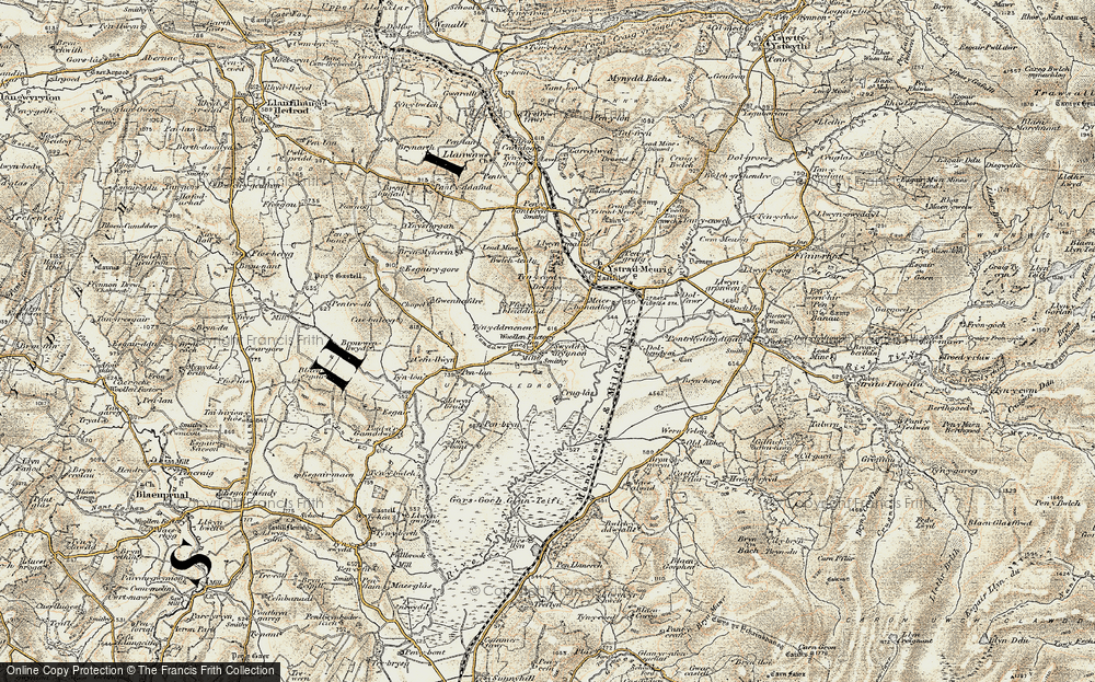 Old Map of Historic Map covering Bronmwyn in 1901-1903