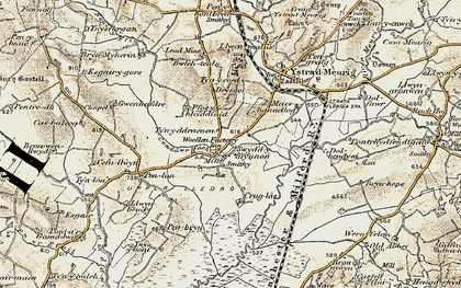 Old map of Bronmwyn in 1901-1903