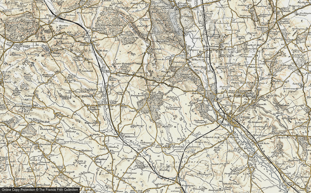 Old Map of Swynnerton, 1902 in 1902