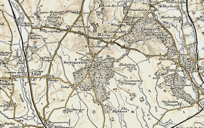 Old map of Swynnerton in 1902