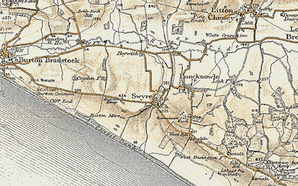 Old map of Berwick in 1899